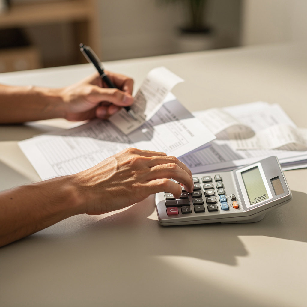 Gutier Income Tax Service professional tax preparer assisting a client with personal tax documents in San Diego